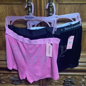 New! Juicy Couture Velour Shorts 4 Pieces